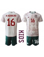 Mexiko Hector Herrera #16 Venkovní dres pro děti MS 2022 Krátký Rukáv (+ trenýrky)